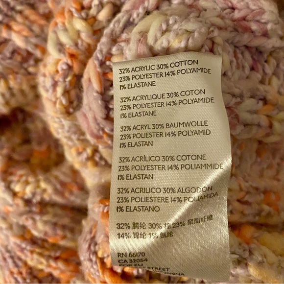 Free People Confetti Pullover Cropped Oversized snuggly Pink Sweater Size M - Picture 8 of 8